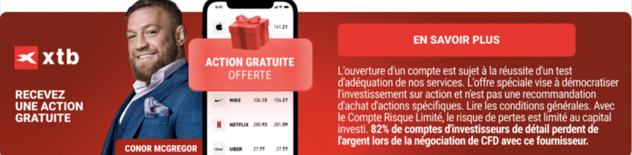 Offre exceptionnelle chez XTB : obtenez une action gratuite !